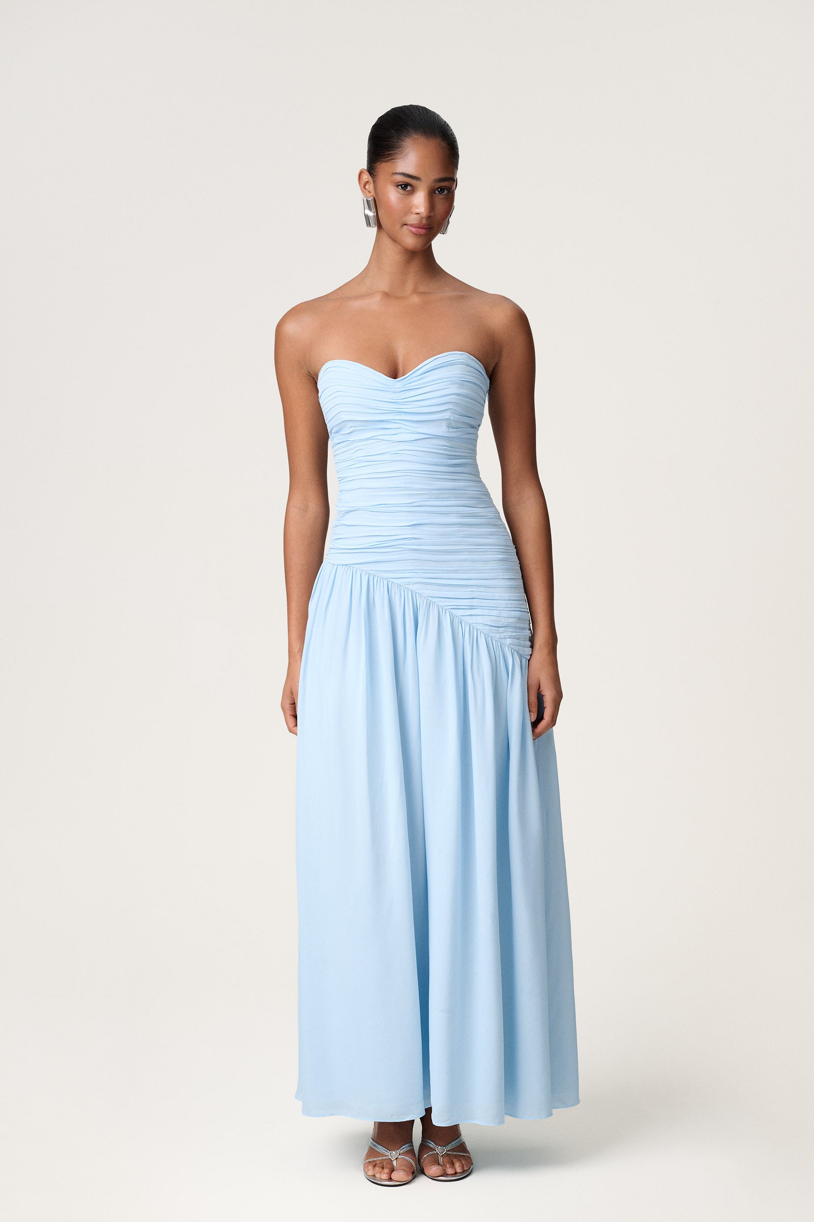 Lima bandeau dress in blue - Shop now adoore.com Lima bandeau dress in blue - Shop now adoore.com