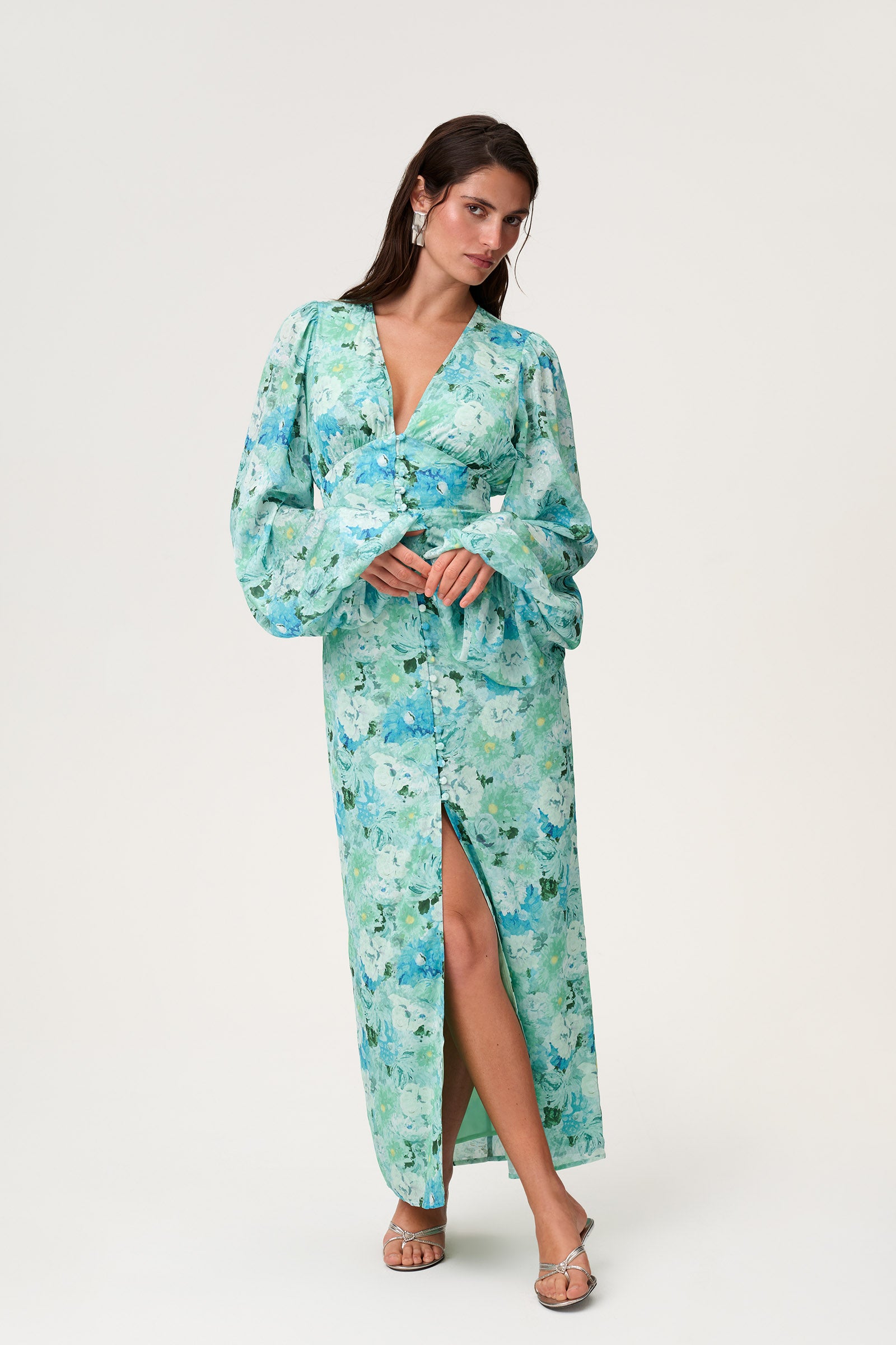 Positano dress in mint floral - Shop now adoore.com Positano dress in mint floral - Shop now adoore.com