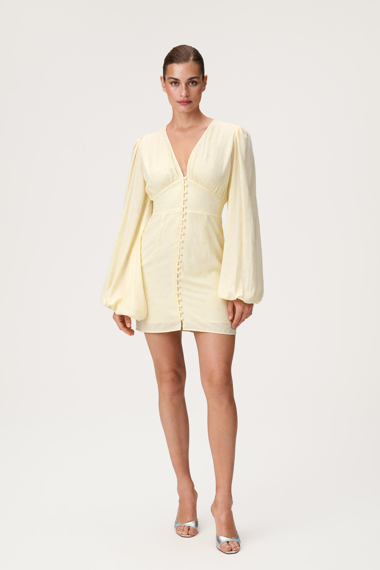 yellow dress with bow Florence Dress in Yellow Bow