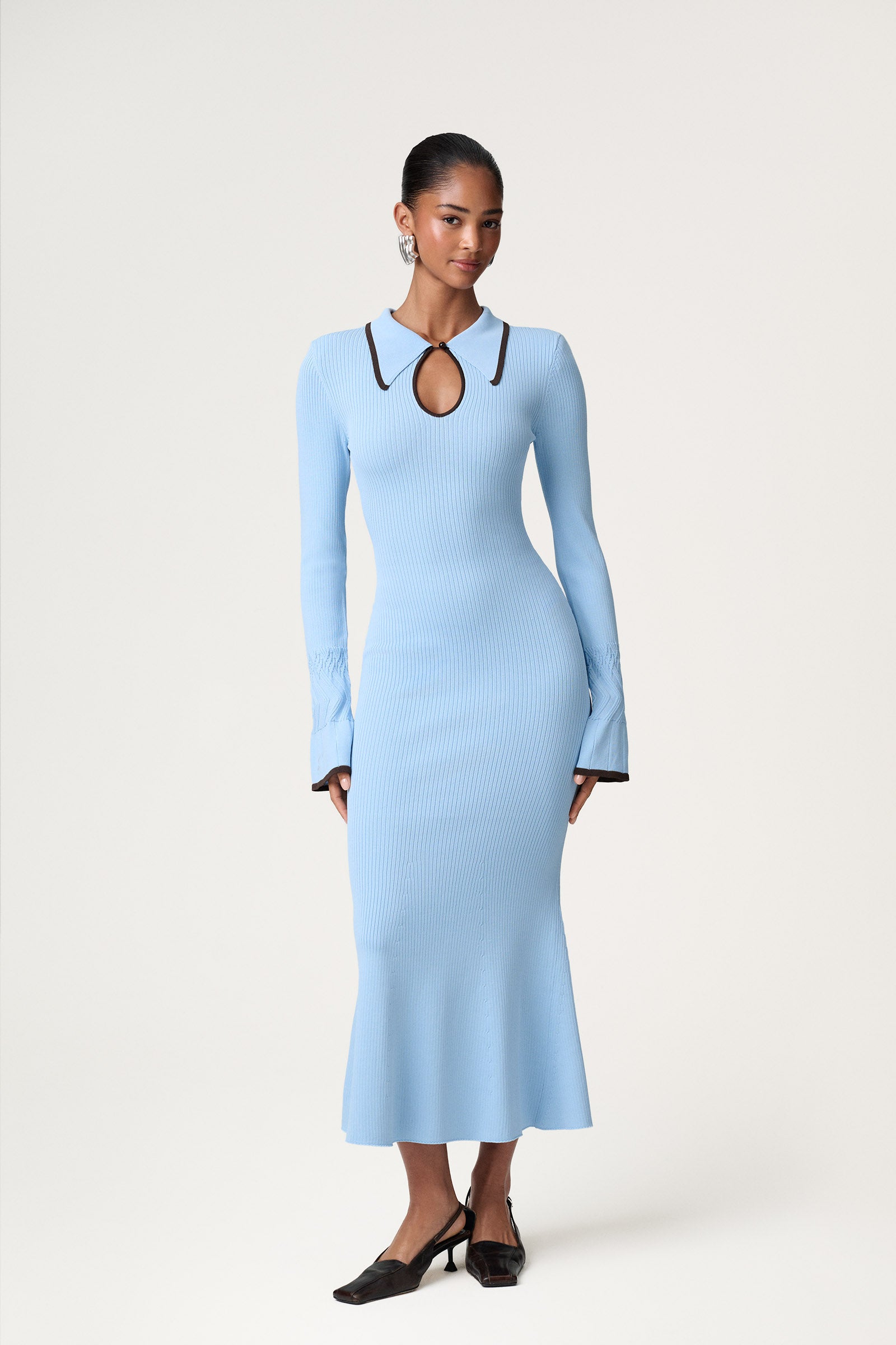 Aosta midi dress in blue - Shop now adoore.com Aosta midi dress in blue - Shop now adoore.com