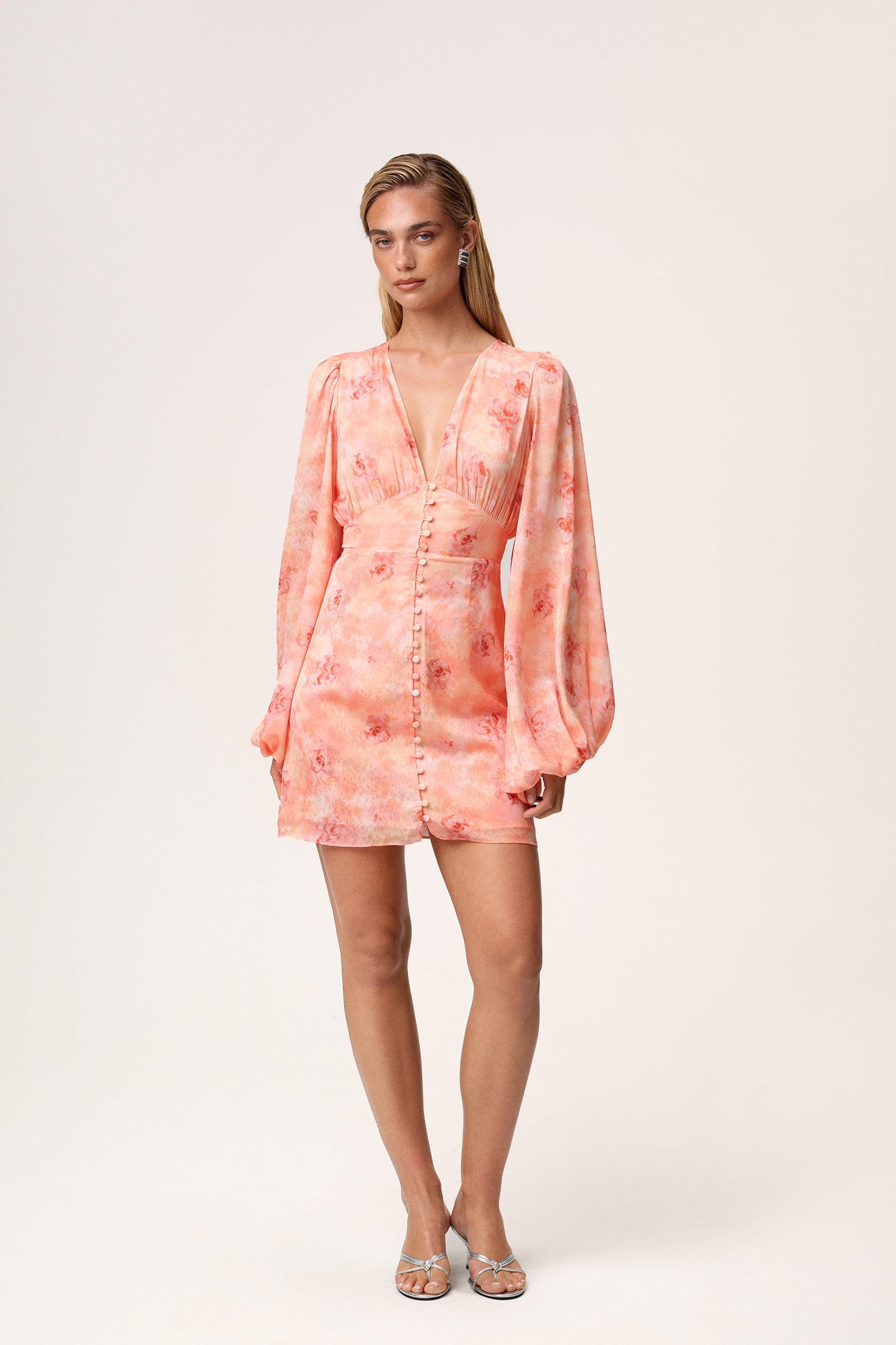 Florence mini dress in peach - Shop now – adoore.se
