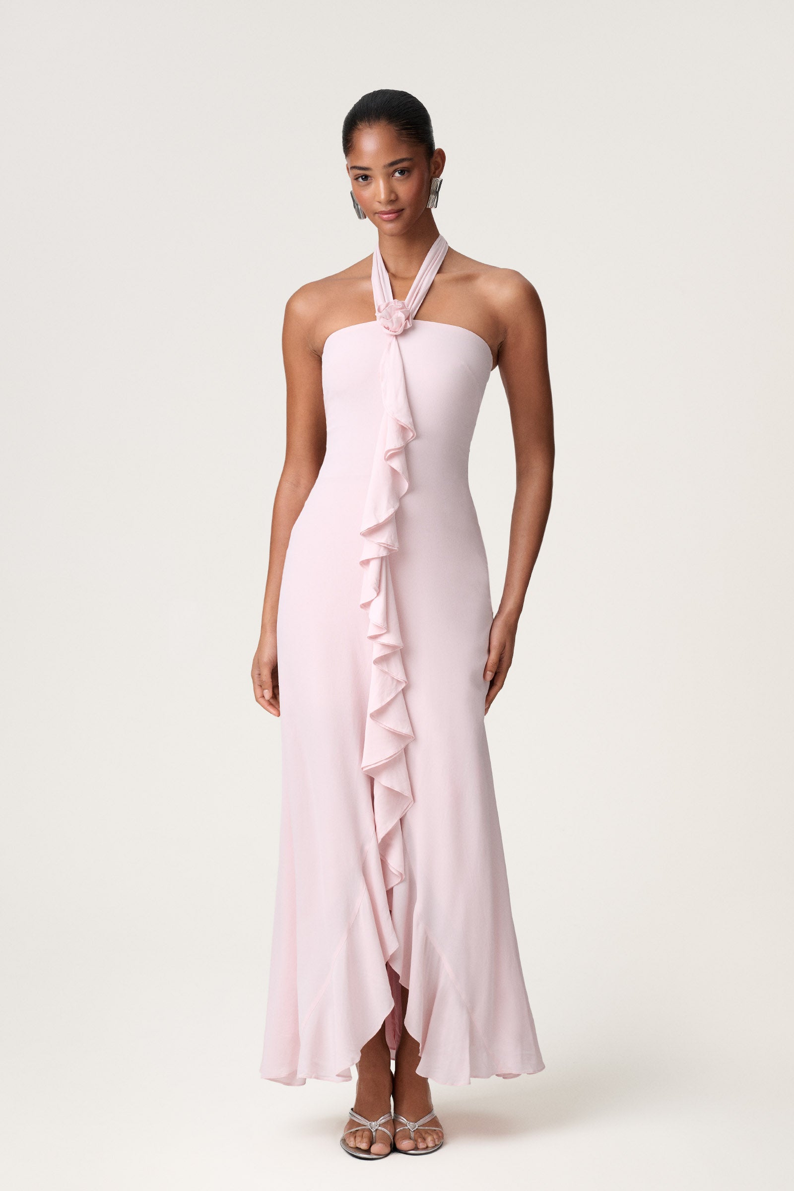 Lamia halterneck dress in pink - Shop now adoore.com Lamia halterneck dress in pink - Shop now adoore.com