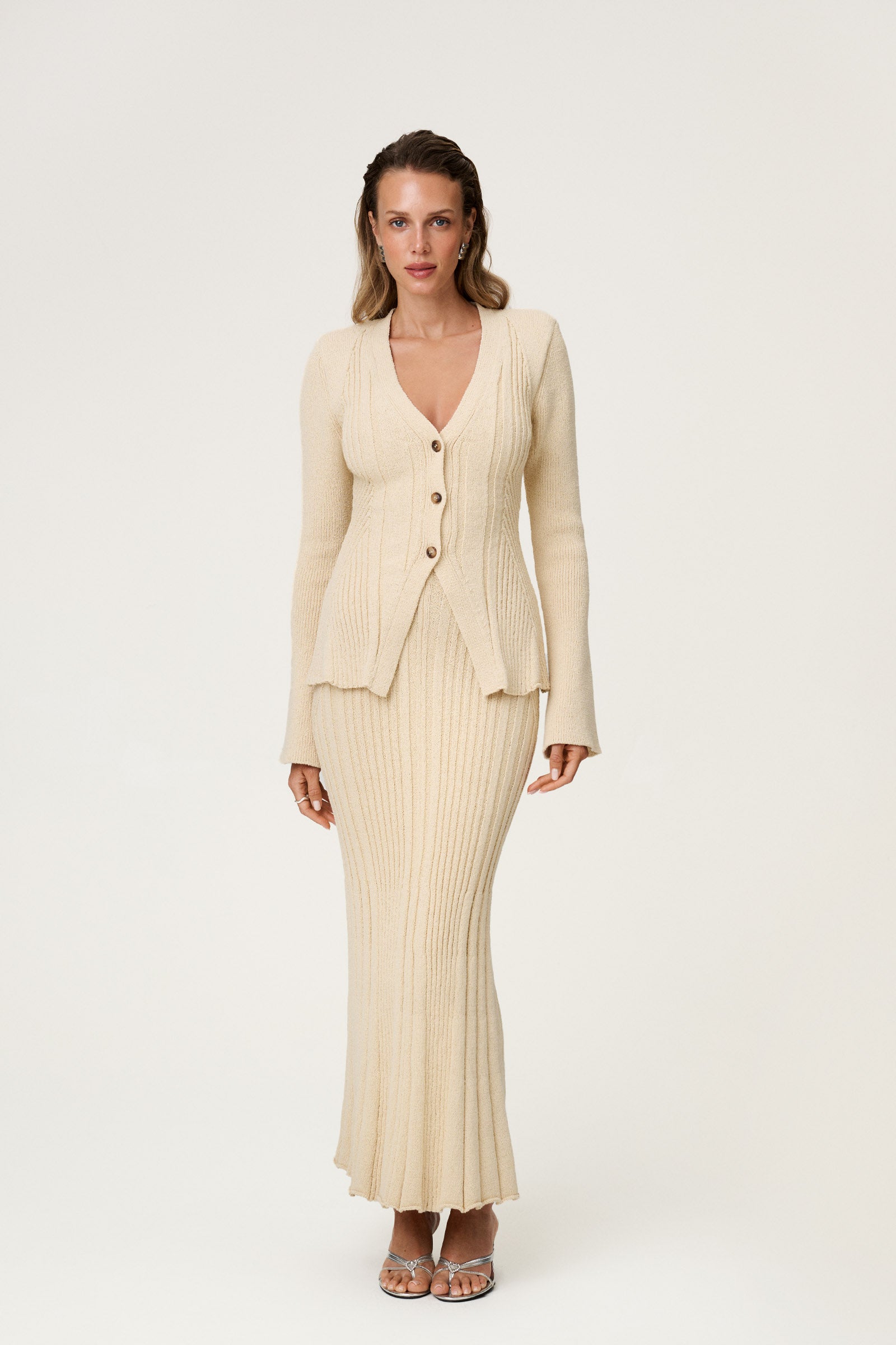 Lugo cardigan in butter beige - Shop now – adoore.com