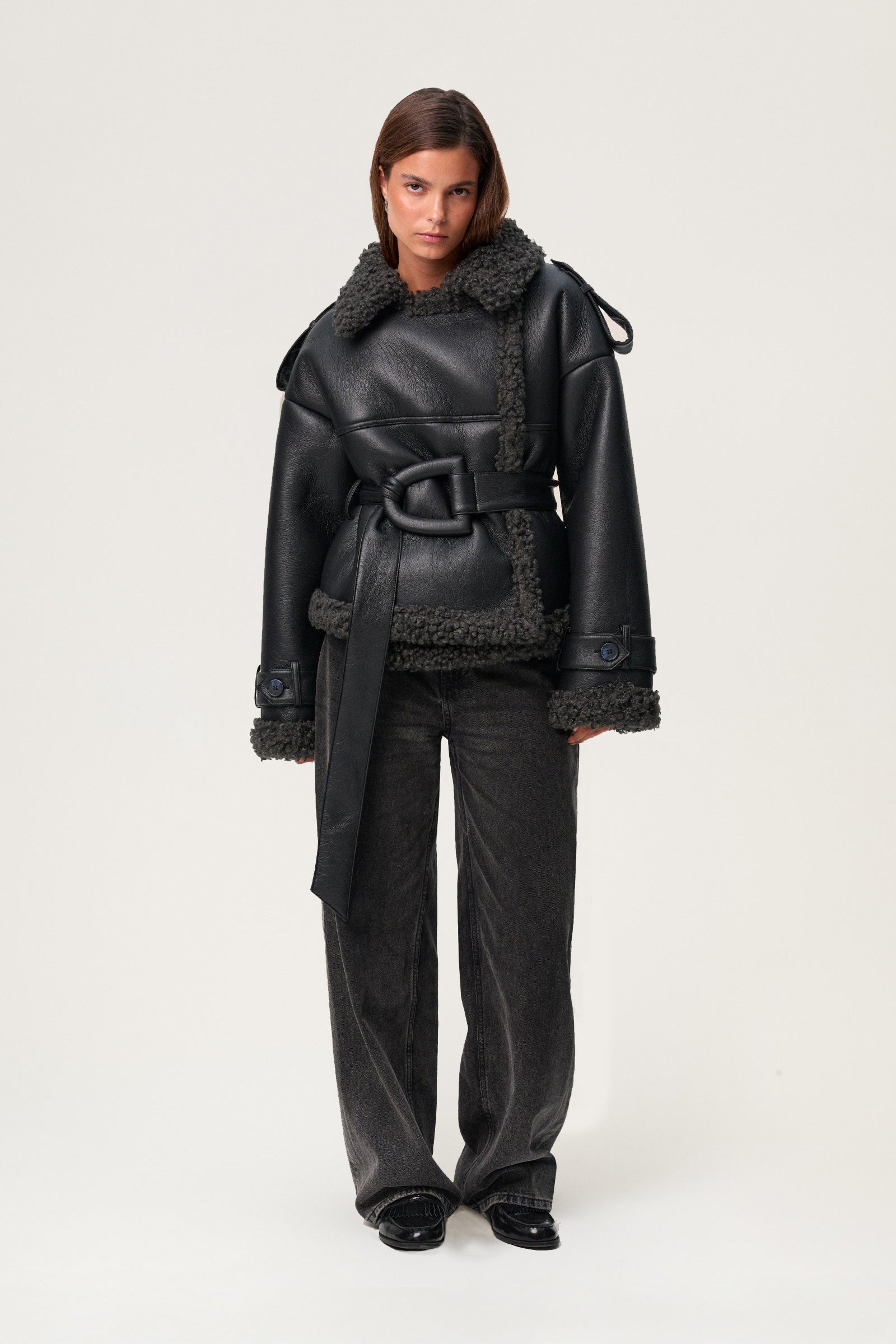 Vegan leather jacket in black – Shop jacket