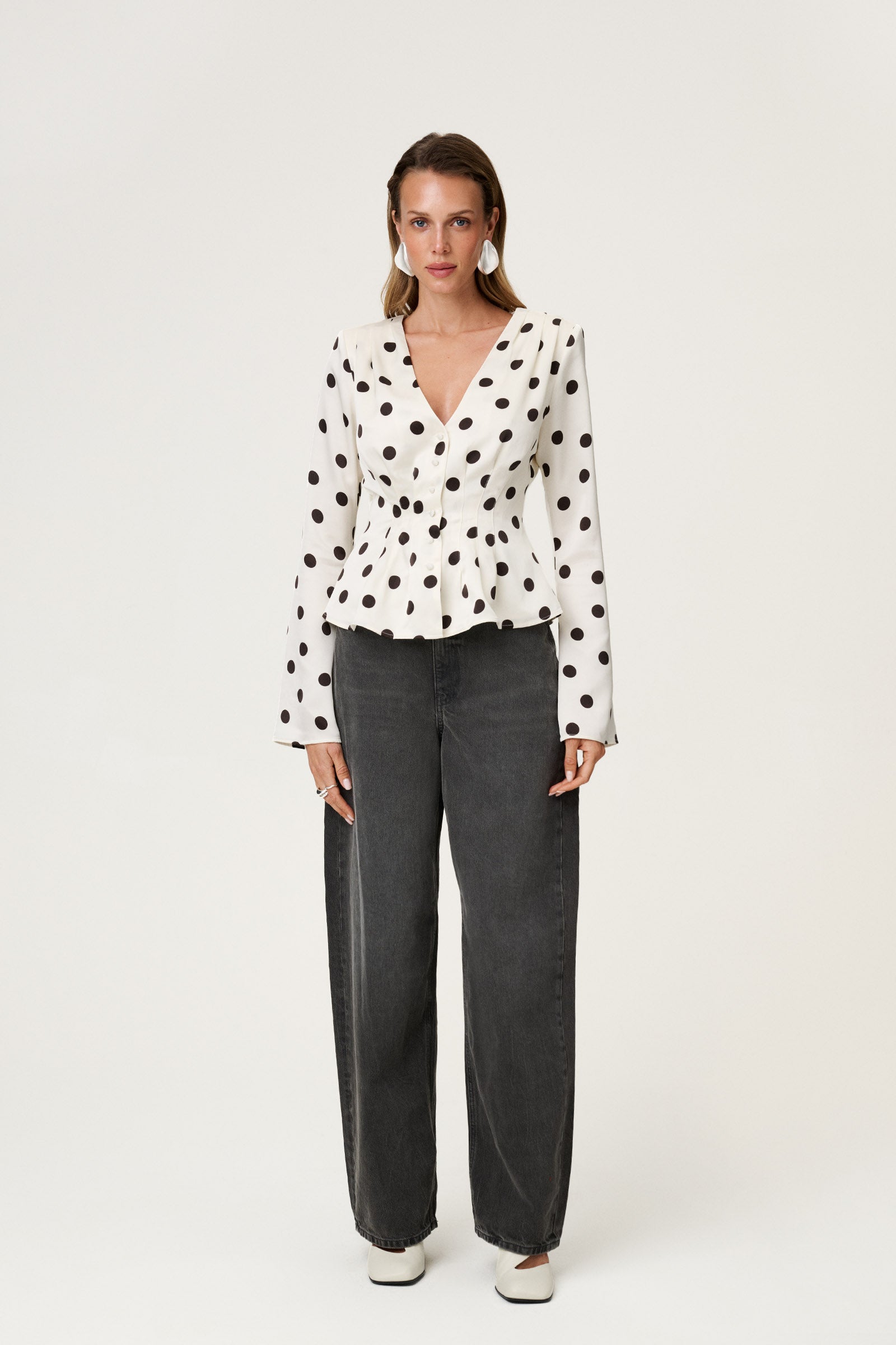 Marmo blouse in créme dot - Shop now – adoore.com