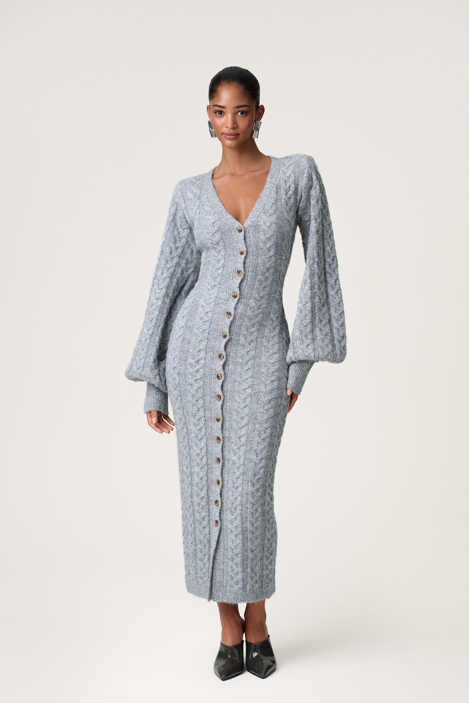 andor onlie MARGA 2WAYビコロールティアードドレス Cable knitted Montana dress - Shop now – adoore.com