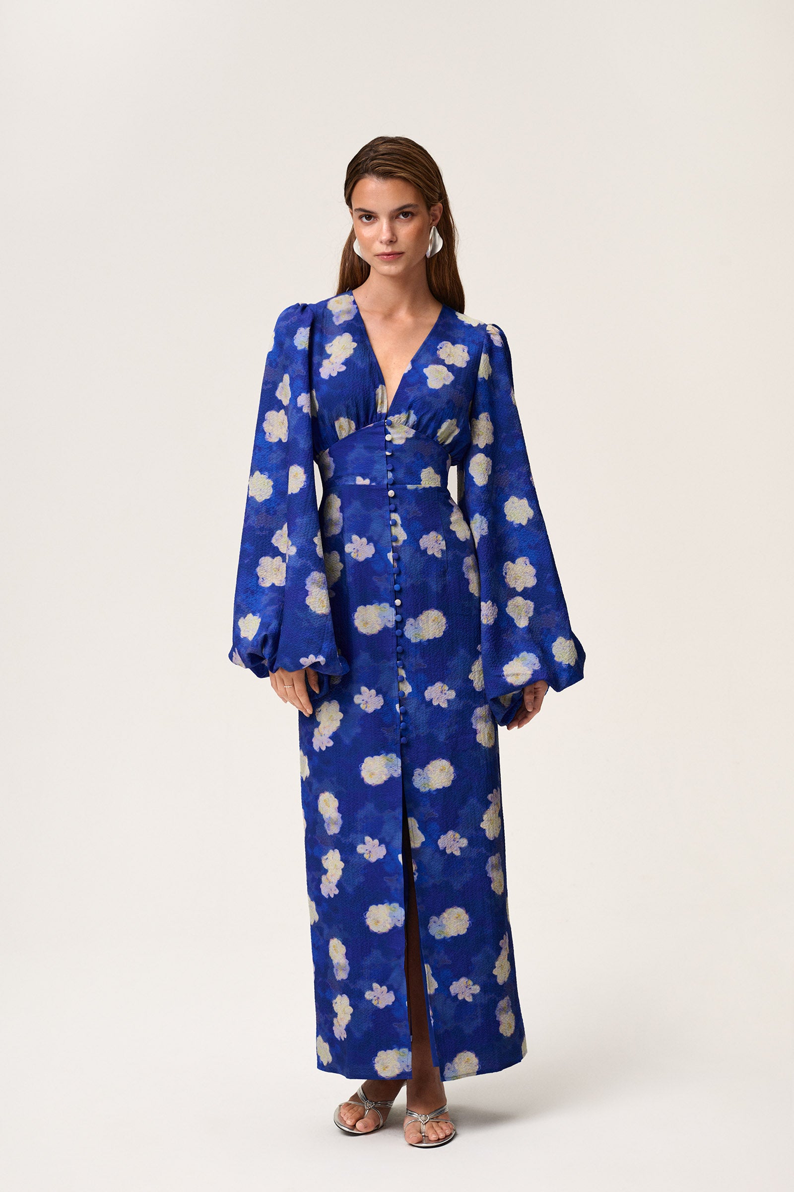 Positano maxi dress in blue  Shop now  adoore.com