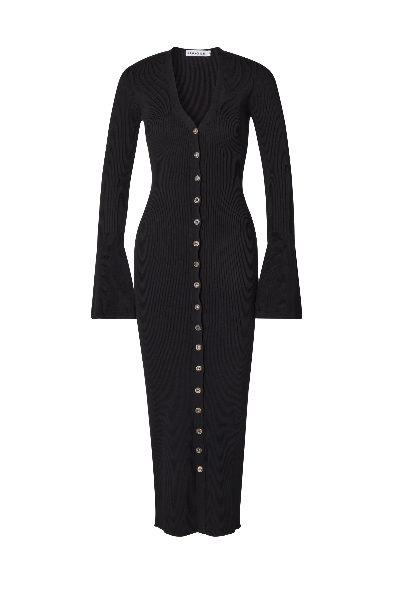 Ribbed midi dress in black Shop dress adoore.com Ribbed midi dress in black Shop dress adoore.com