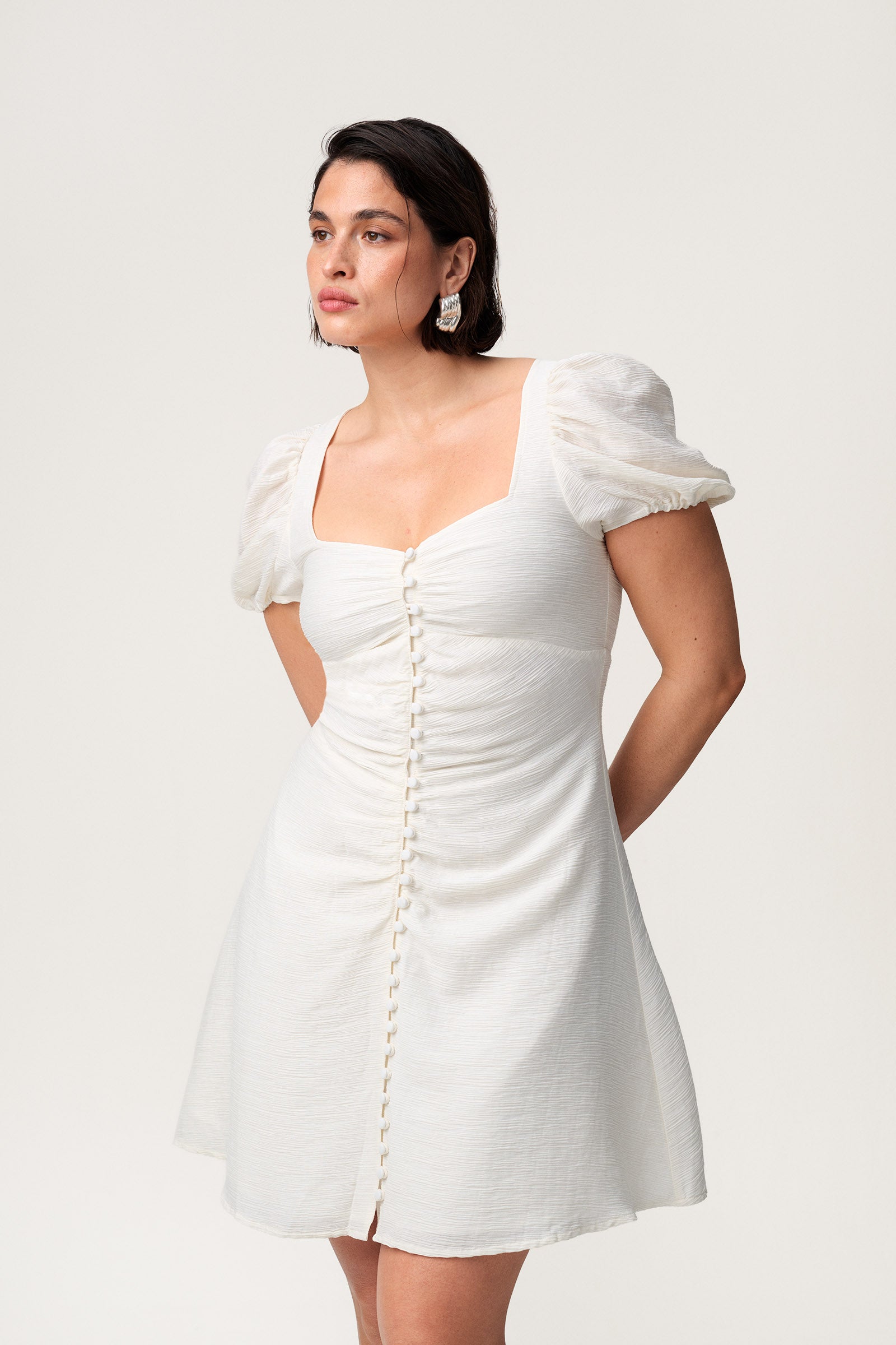 uninterrupted white dress Sorrento dress in off-white