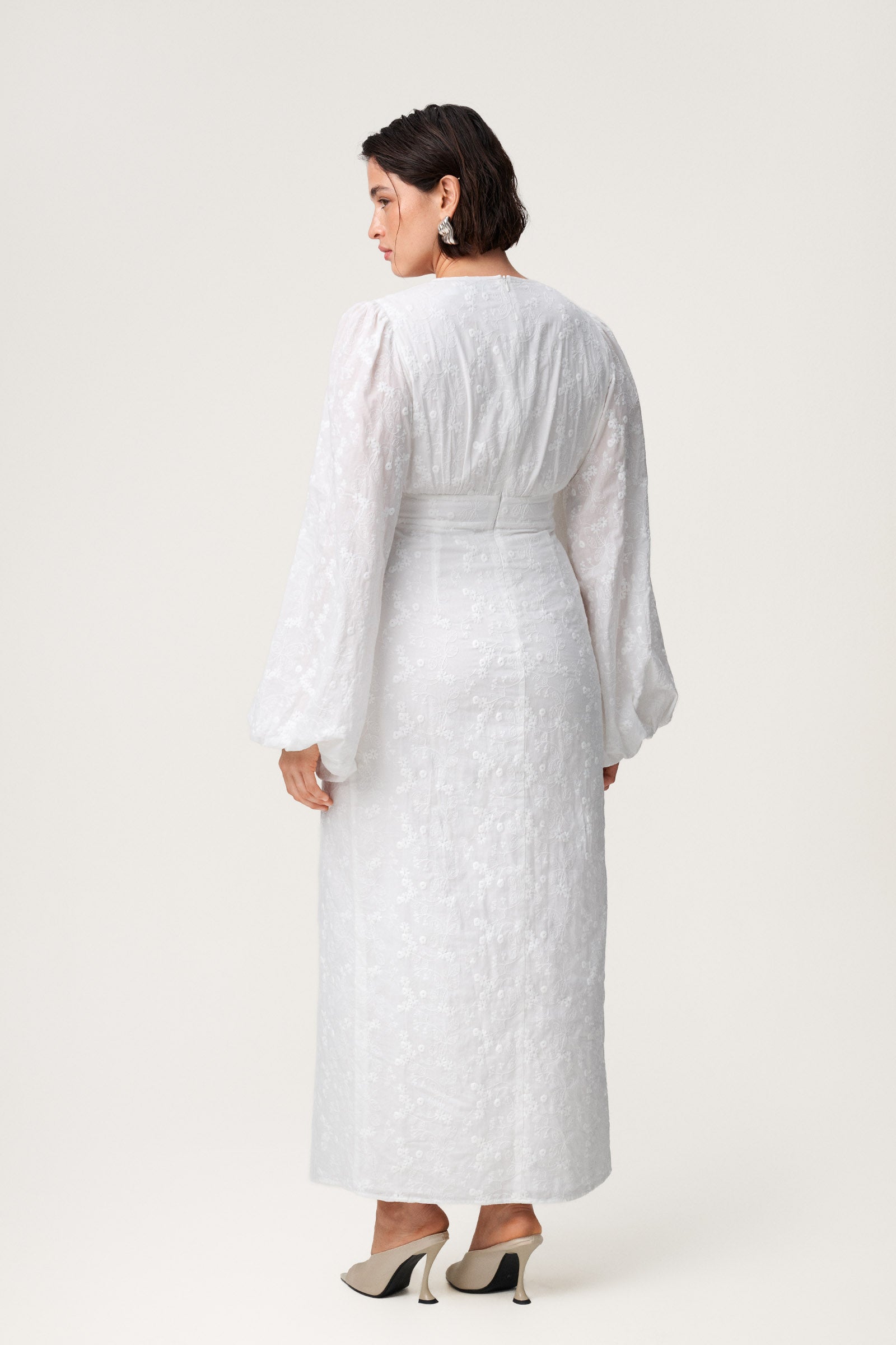 long white dress maxi Positano maxi dress in white