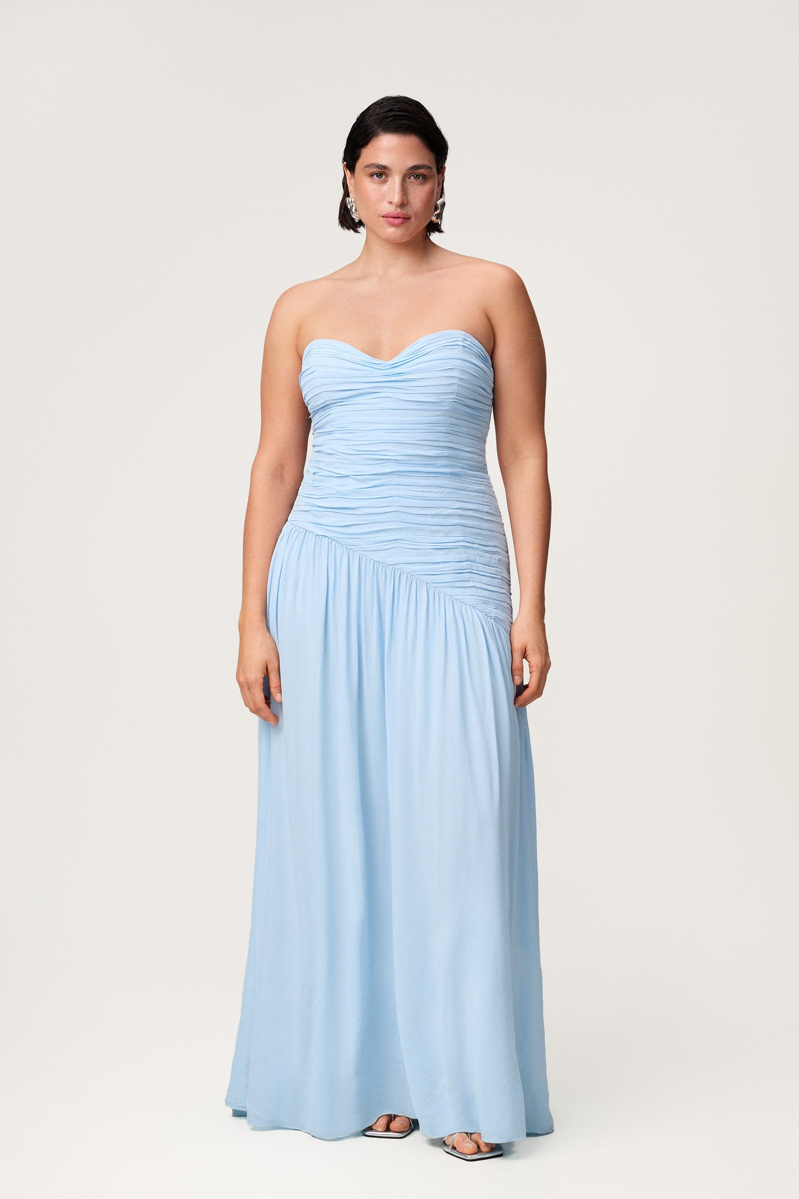 Lima bandeau dress in blue - Shop now adoore.com Lima bandeau dress in blue - Shop now adoore.com