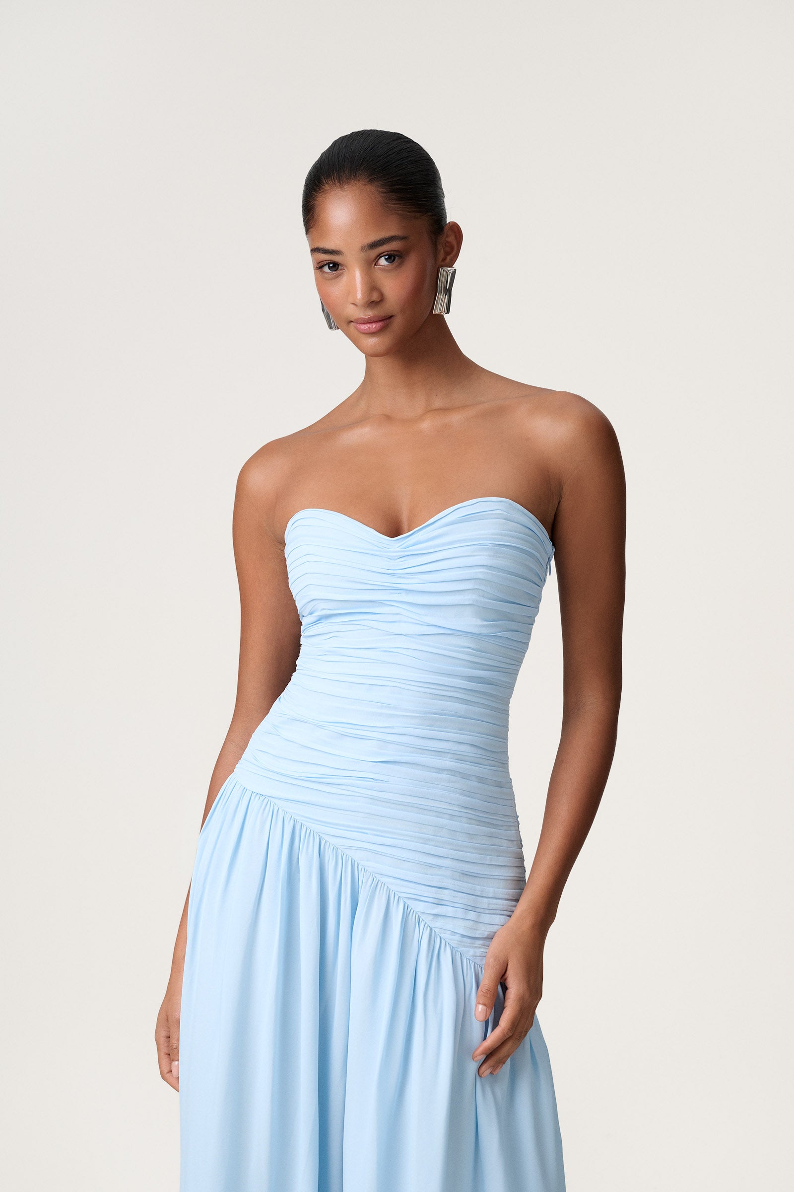 Lima bandeau dress in blue - Shop now adoore.com Lima bandeau dress in blue - Shop now adoore.com