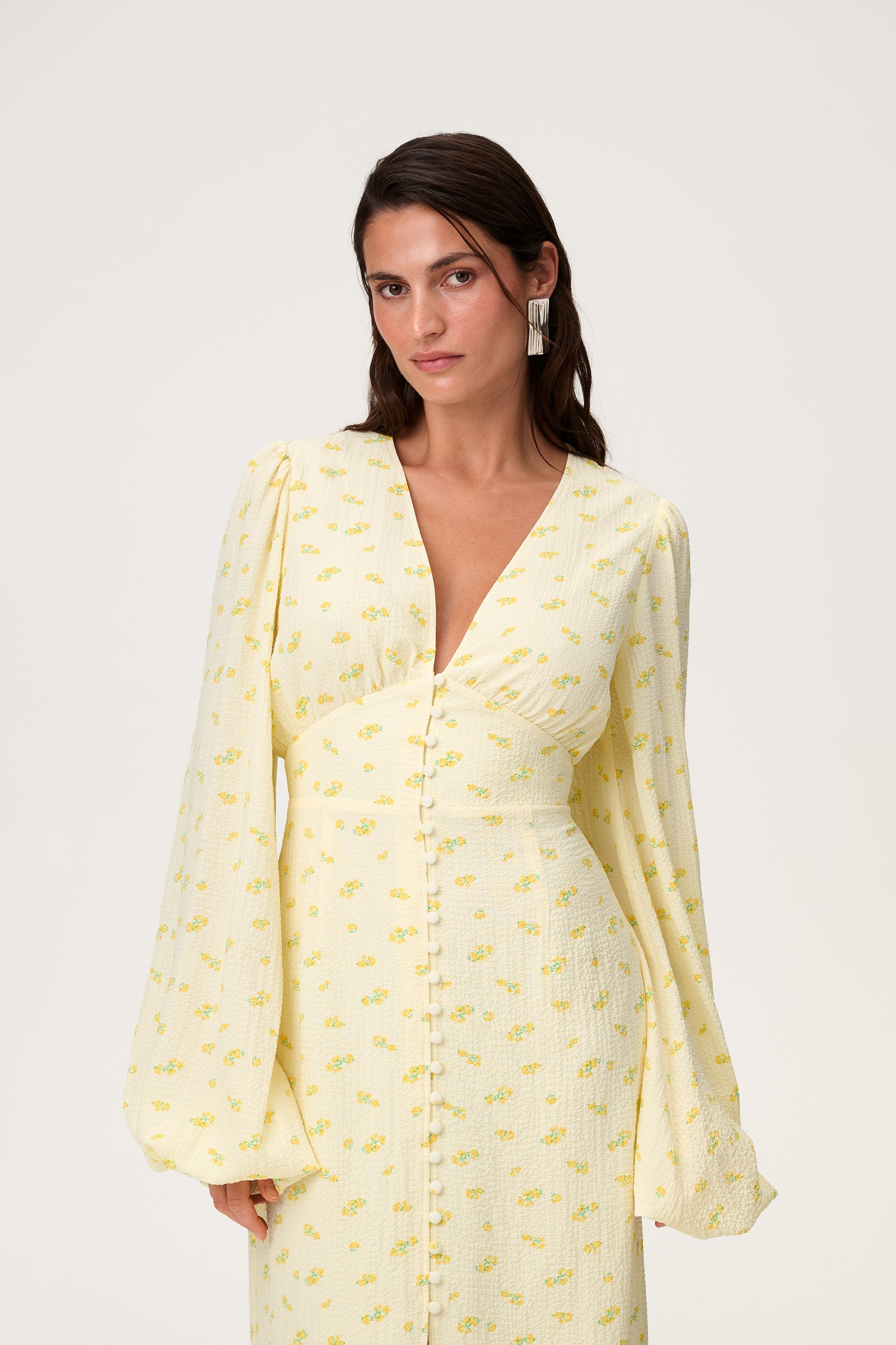 Positano dress in pastel yellow