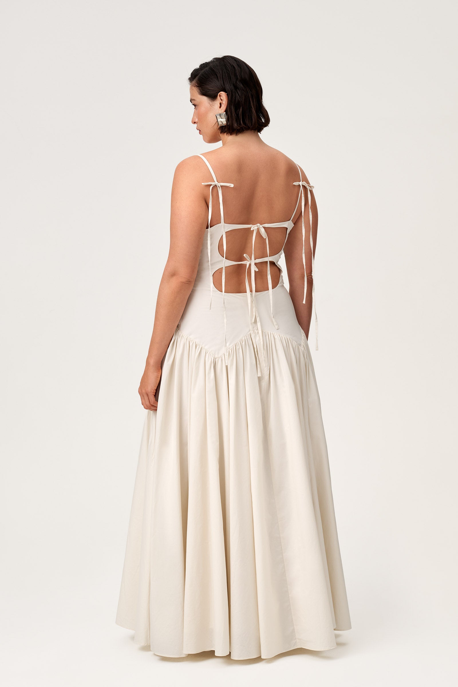 leon off shoulder maxi dress Women's Leon A-line Off-Shoulder Mesh Maxi Dress S/M/L/Customize Beige Sand MEAN BLVD