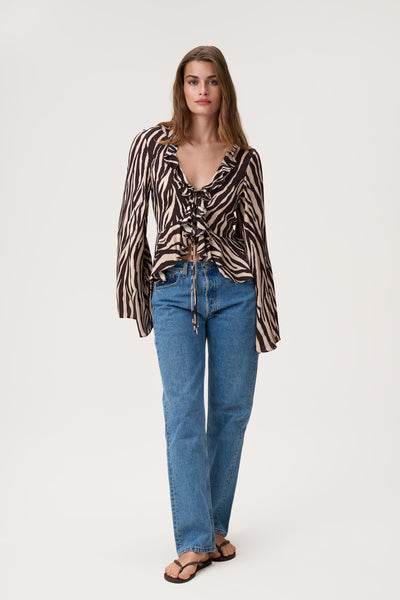 Catania Top in Brown Zebra - Shop now – adoore.com