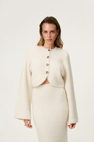 Cessole knitted midi skirt in off white. thumbnail image
