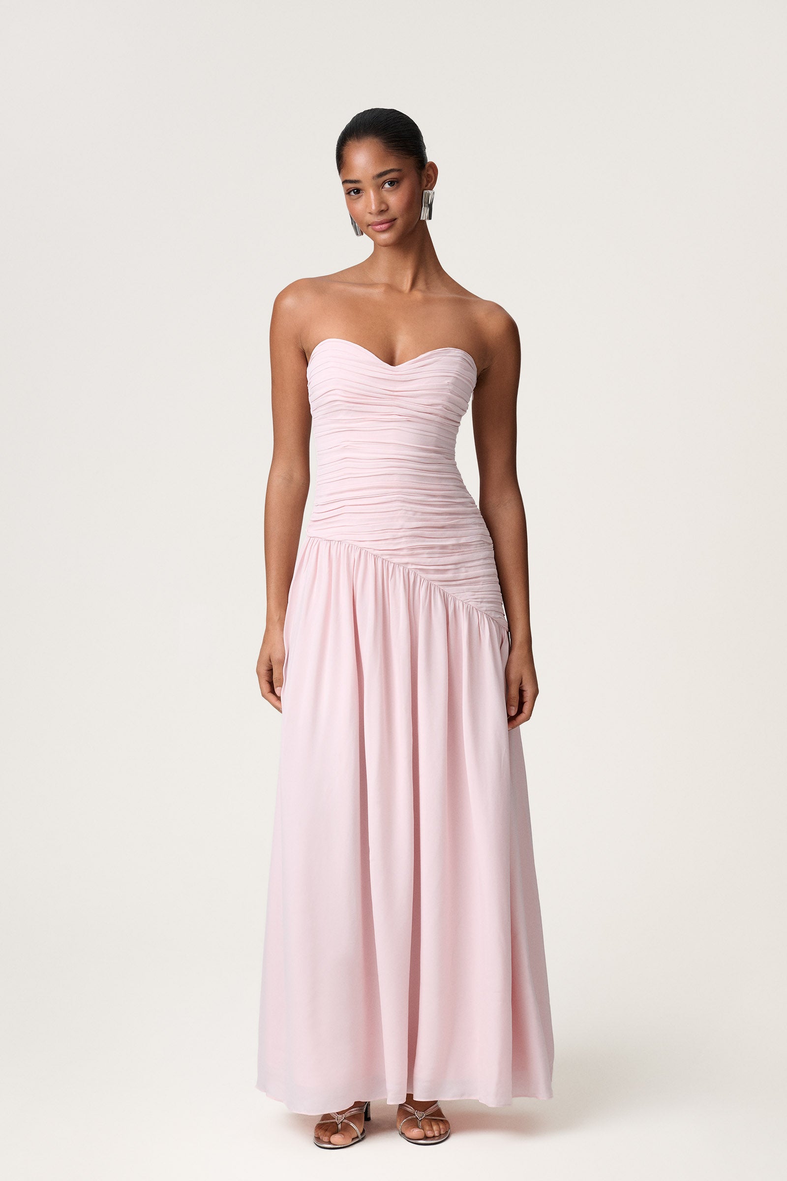 Lima bandeau dress in pink