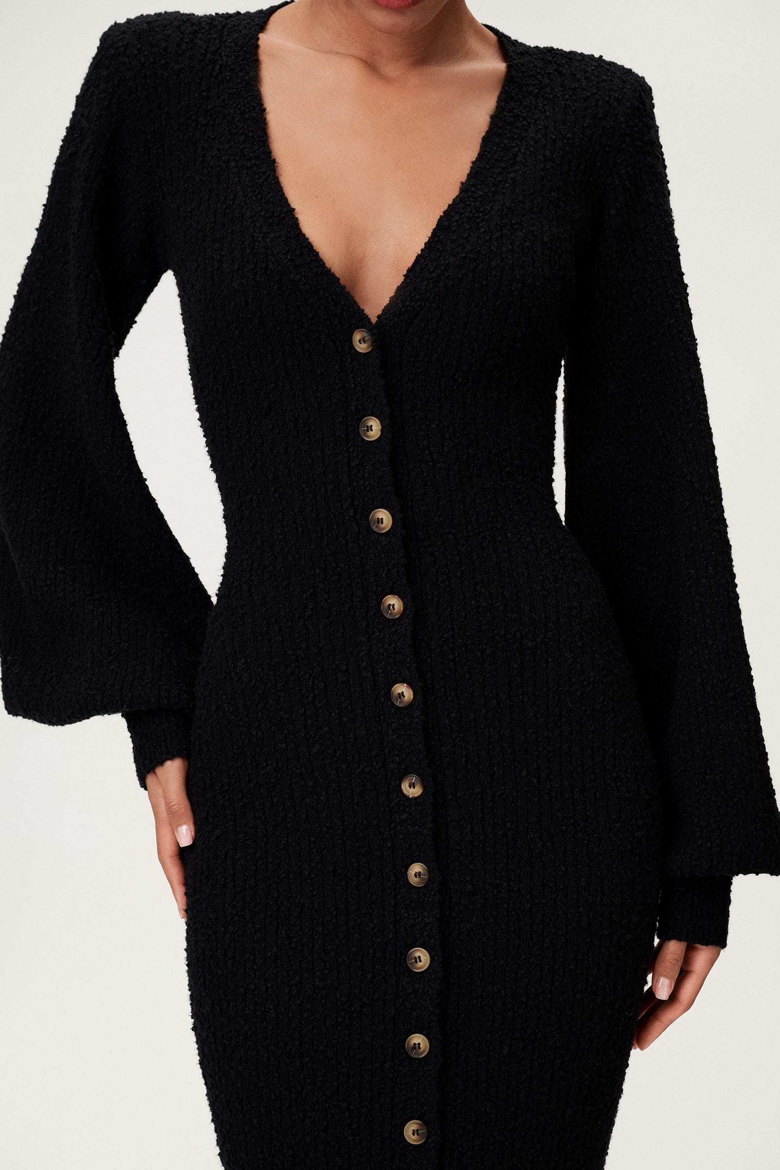 Montana dress in black boucle - Shop now adoore.com Montana dress in black boucle - Shop now adoore.com