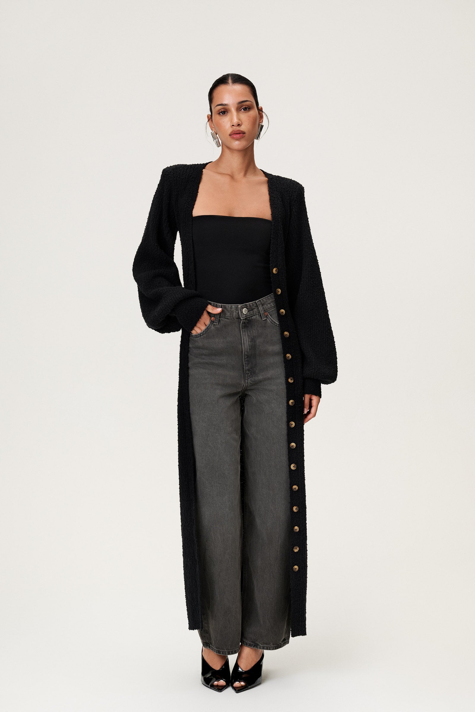 Montana dress in black boucle - Shop now adoore.com Montana dress in black boucle - Shop now adoore.com