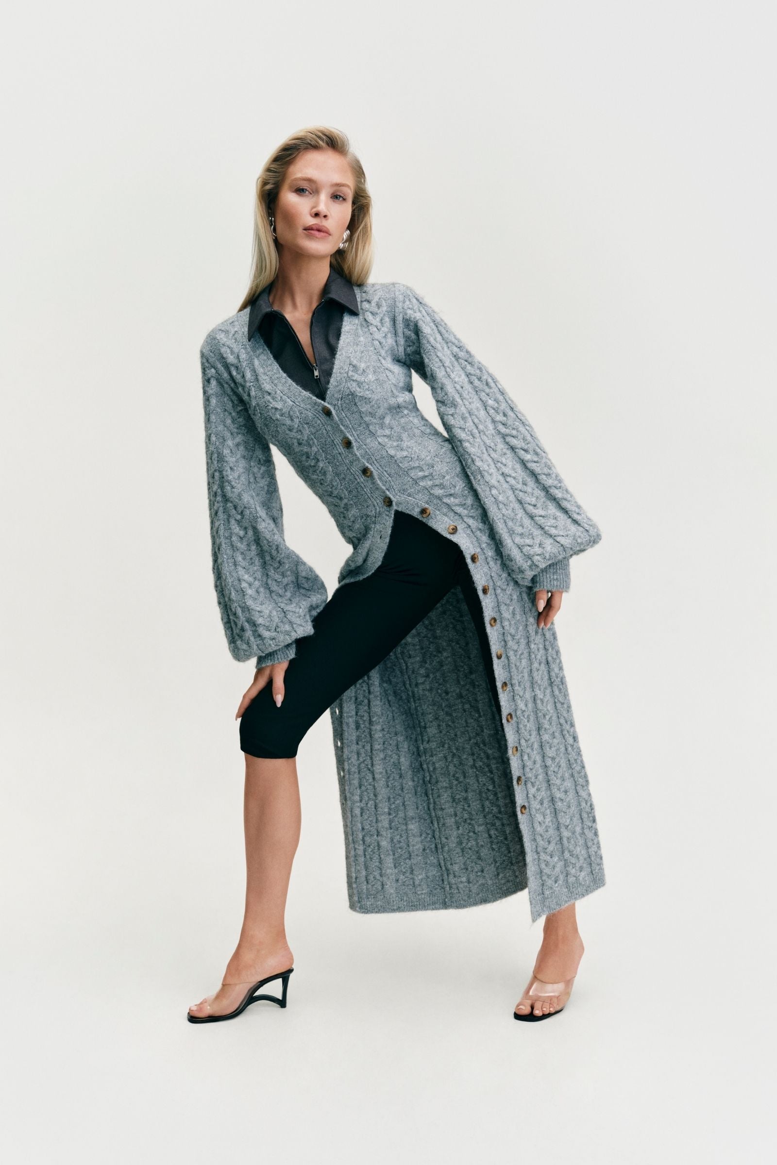 adoore montana maxi dress Cable knitted Montana dress