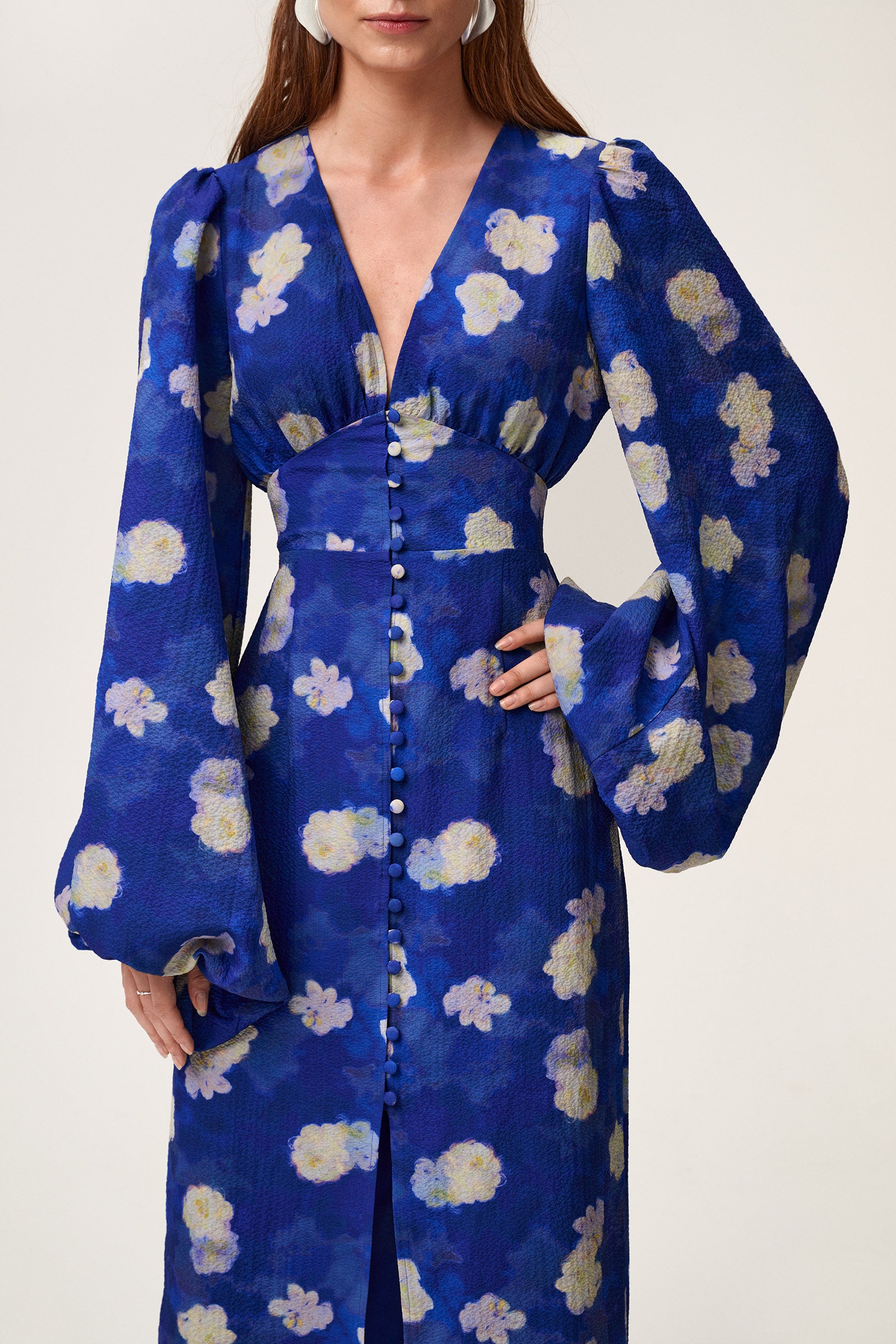 Positano maxi dress in blue Shop now adoore.com Positano maxi dress in blue Shop now adoore.com