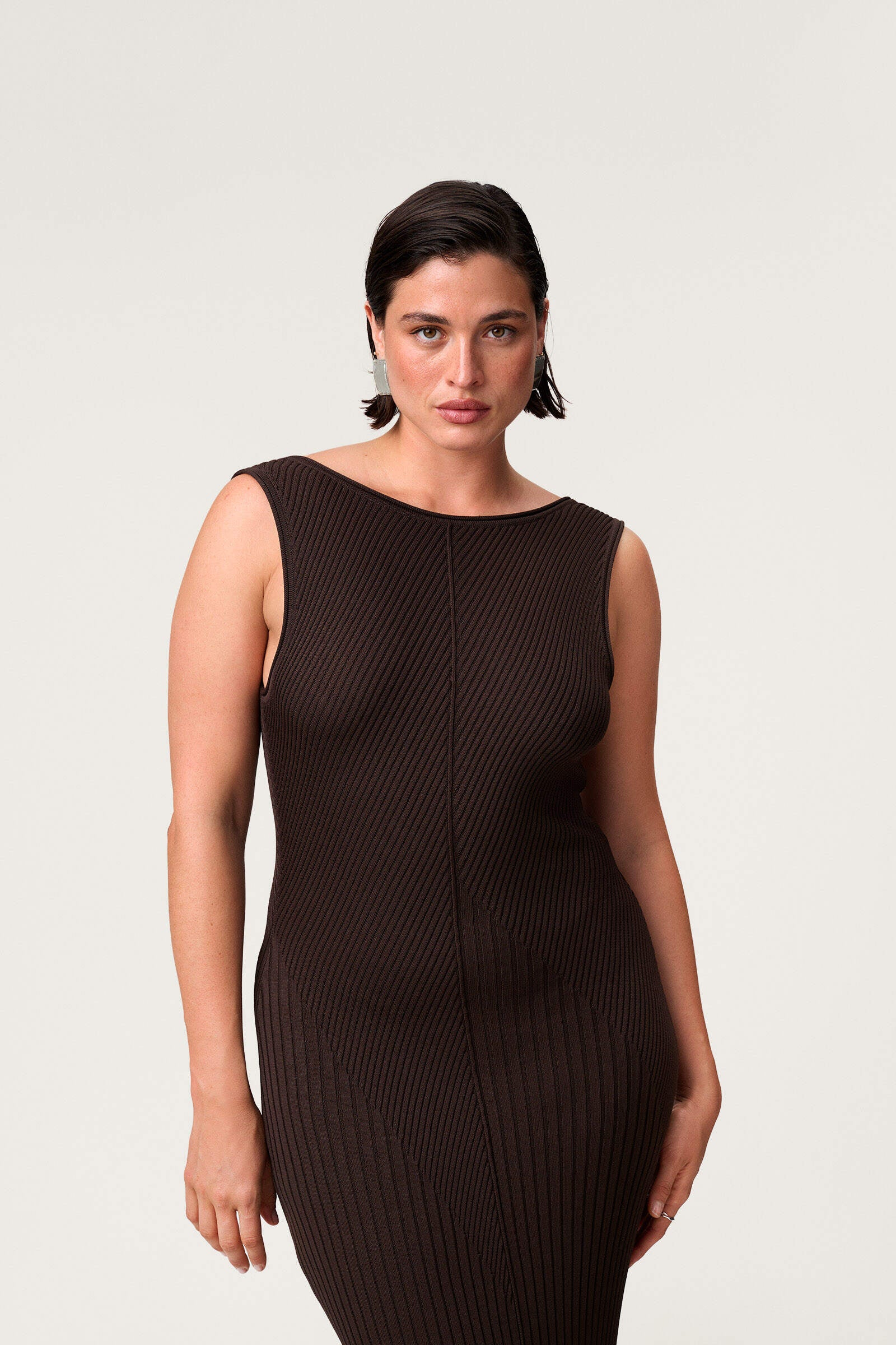 Ravenna knitted dress in brown - Shop now adoore.com Ravenna knitted dress in brown - Shop now adoore.com