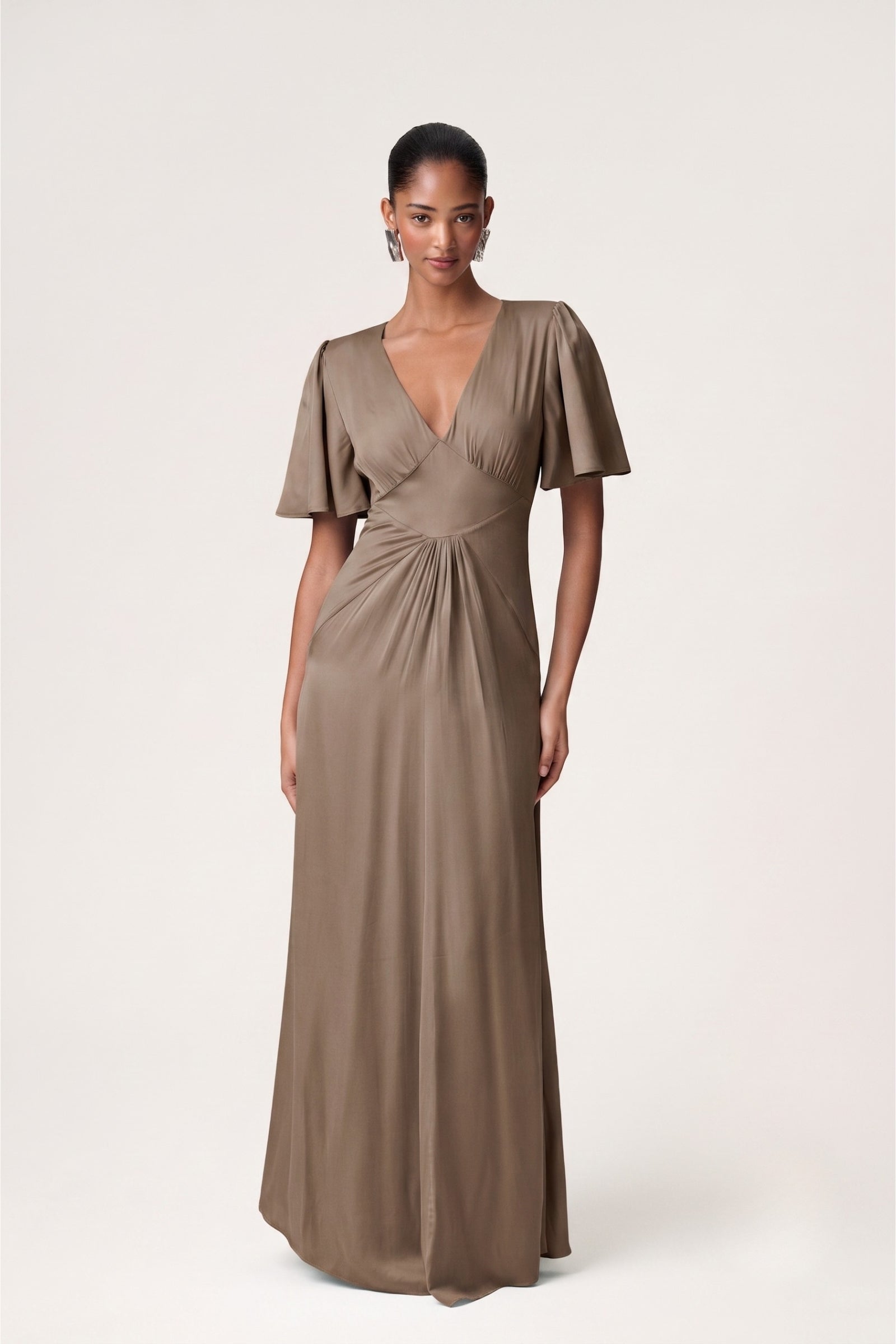 Bari maxi dress in taupe