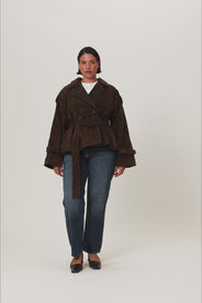 York Cropped Trench Coat thumbnail image
